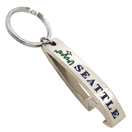 Bottle Opener Keychain from Seattle, Chrome, photo-1