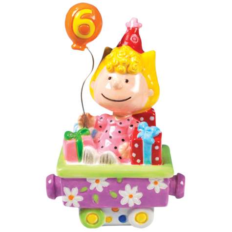 Sally Birthday Train No.6 - Peanuts Character Figurine, 3.75H