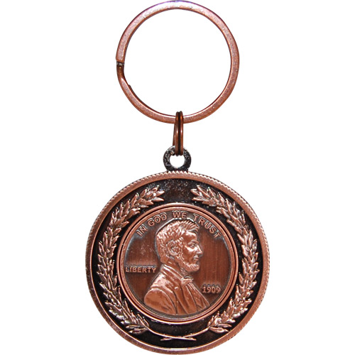 USA Commemorative Abraham Lincoln Penny Keychain, 2D