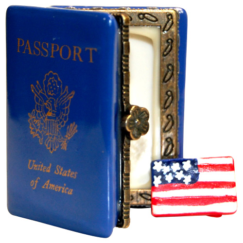 American Passport - Patriotic Porcelain Trinket Box, photo-1