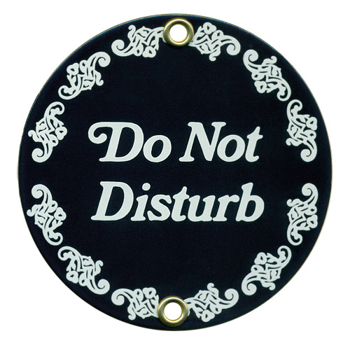 Do Not Disturb Porcelain on Steel Sign, 3.5D