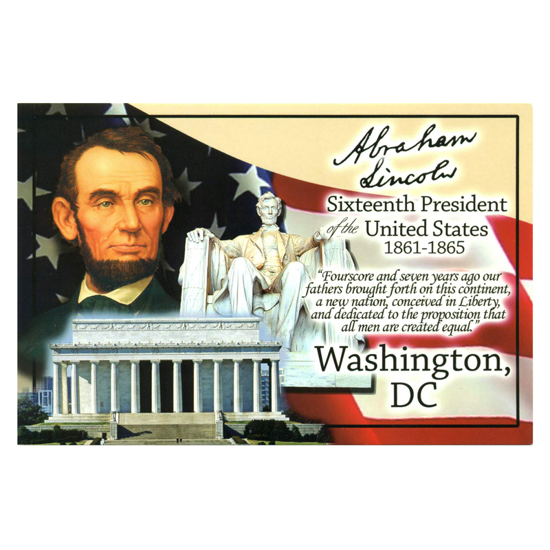 Abraham Lincoln Postcard, 4x6