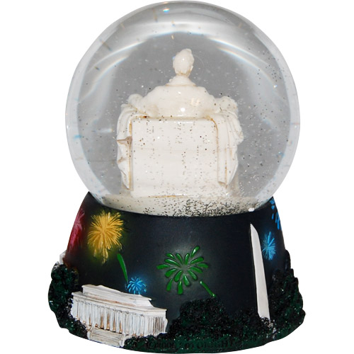 Lincoln Memorial Snow Globe with Music, 5.5H, photo-1