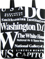 Washington, D.C. Souvenir Letter Canvas Tote Bag, 14.5L