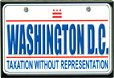 Washington, D.C. Mini License Plate, Fridge Magnet, 3-1/8L