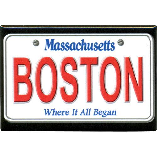 USA Boston Massachusetts Kühlschrankmagnet Magnet License Plate Style 
