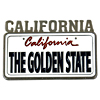 California License Plate Metal Magnet