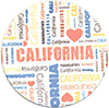 California Typography Coaster