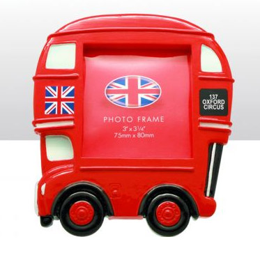 England British UK Souvenir  Gift 6"x4" Photo Size London Red Bus Photo Frame 