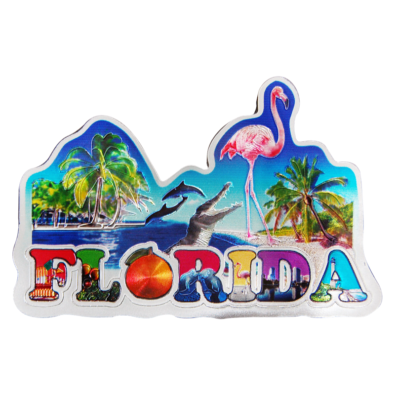 Florida with Sailboat Thermometer Fridge Magnet
