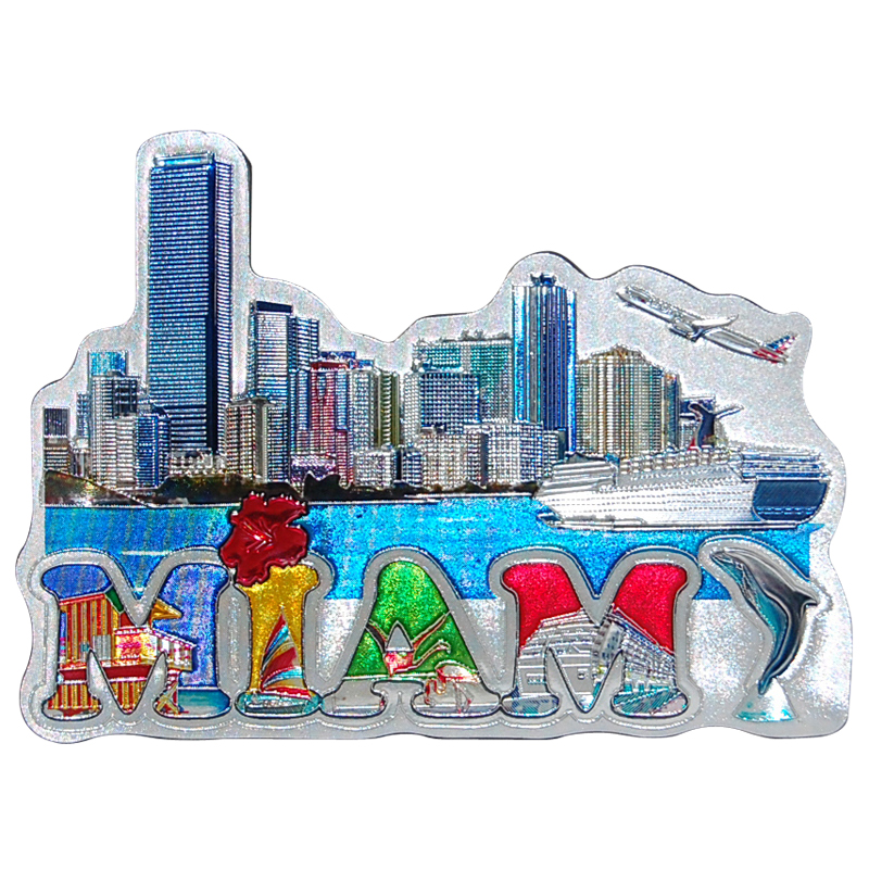 Button Magnet Style Refrigerator Magnet 2.25 Round Magnet CafePress South Beach Miami Florida 