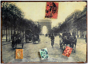 Vintage Look Reproduction Avenue des Champs Elysees Metal Sign 