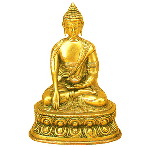Buddha Shakyamuni, Gold Brass, 8
