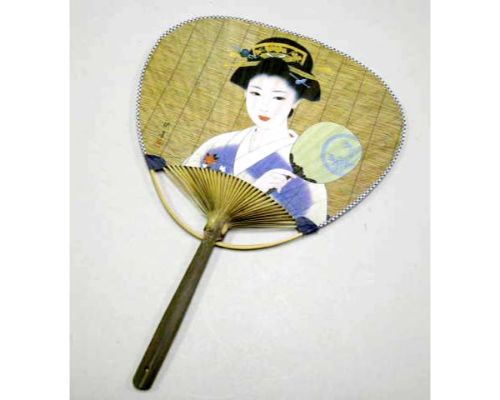 14.75x9.25 PAPER FAN-GEISHA