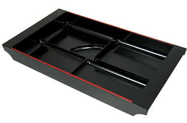 Bento Box J-8305 Black (Set: Tray + Lid) 50pc - On9food