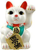 Lucky Cats - (Maneki Neko) Japanese lucky cats in white, gold, black ...