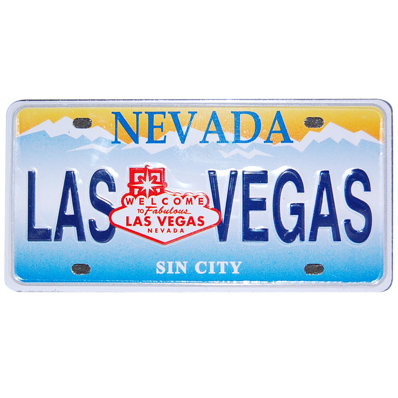 Las Vegas Miniature License Plate Replica Magnet
