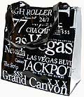 Las Vegas City B/W Letter Tote Bag, Small