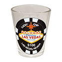 Las Vegas Lucky $100 Poker Chip Shot Glass