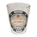 Las Vegas $100,000 Lucky Poker Chip Shot Glass