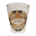 Las Vegas $1,000,000 Gold Lucky Poker Chip Shot Glass