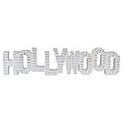 Hollywood Sign Replica with Rhinestones - White Wood, 8L