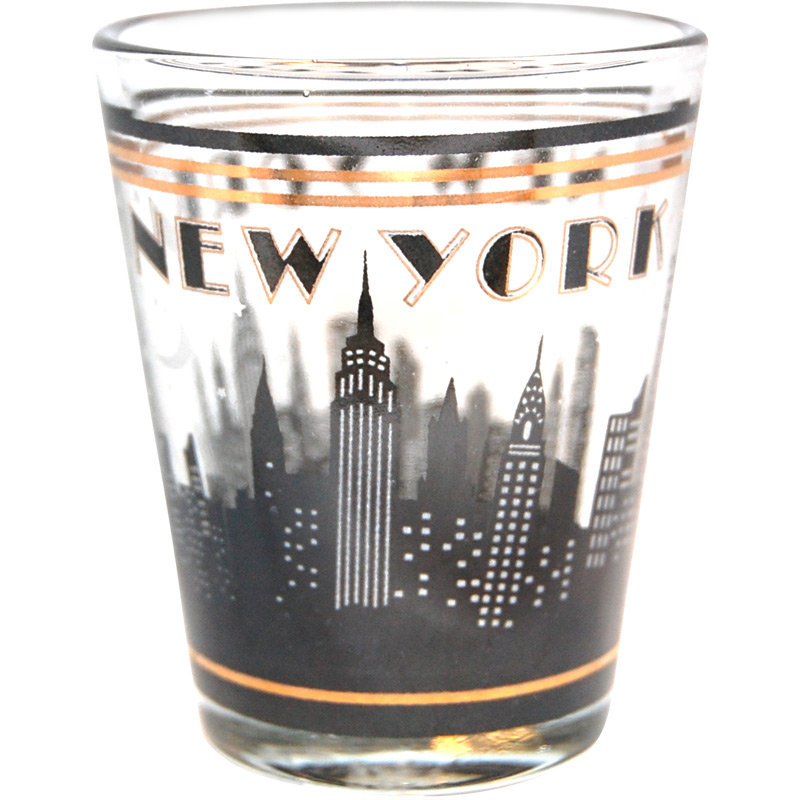 New York Shot alcool verre poly Souvenir Amérique USA avec Skyline