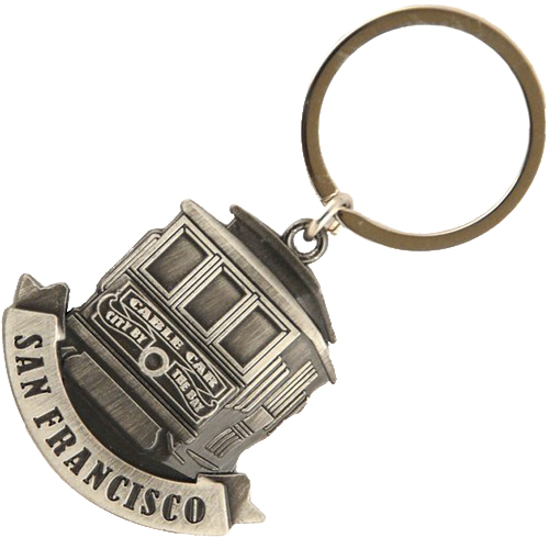 CHICAGO SOUVENIR PEWTER KEY CHAIN, MAGNET SET - Great Chicago Gifts