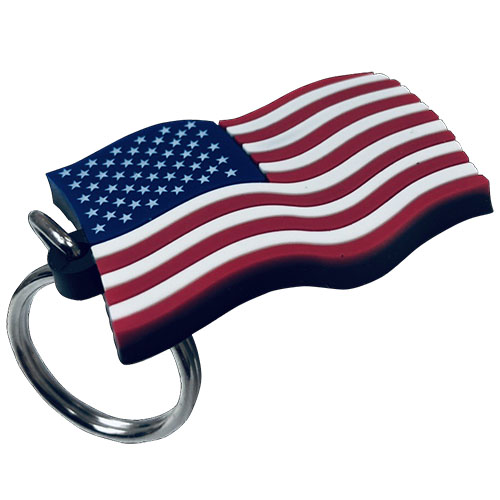 Rustic American USA Flag Distressed Portable Travel Ashtray Keychain 