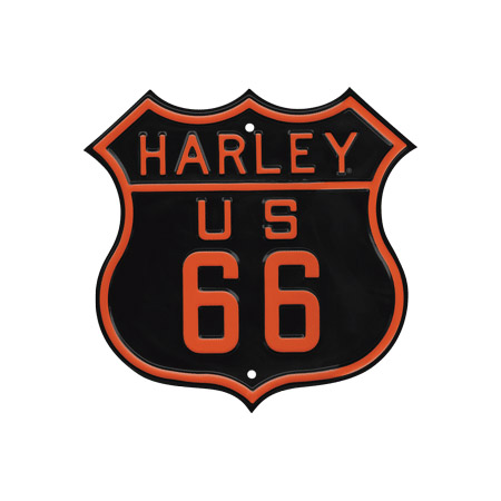 Harley-Davidson Route 66 Embossed Steel Street Sign